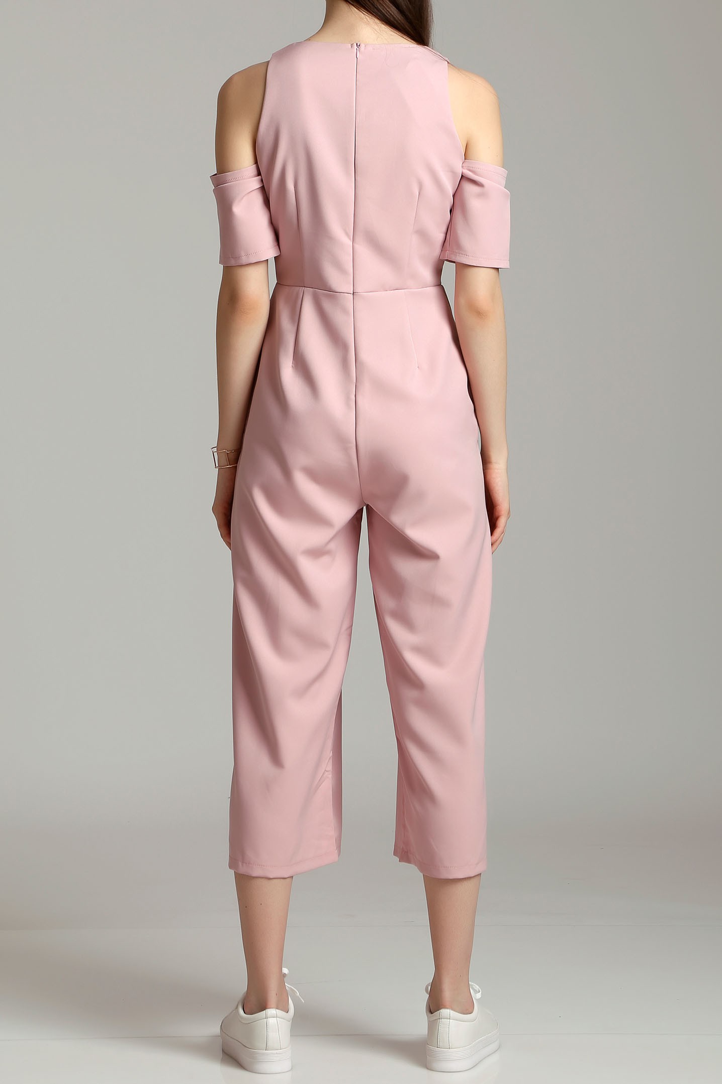 cold shoulder wide leg jumpsuit