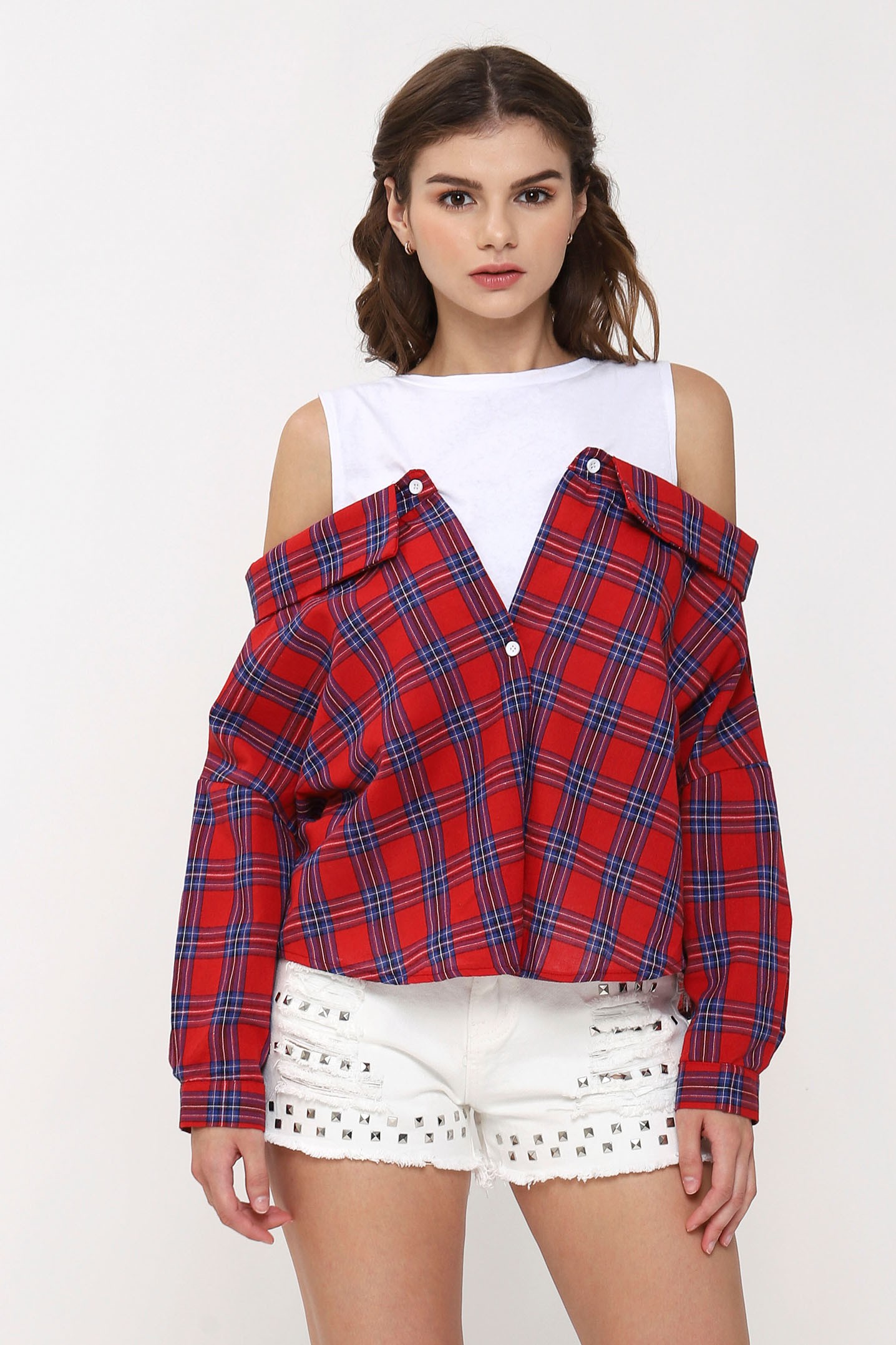 long sleeves checkered