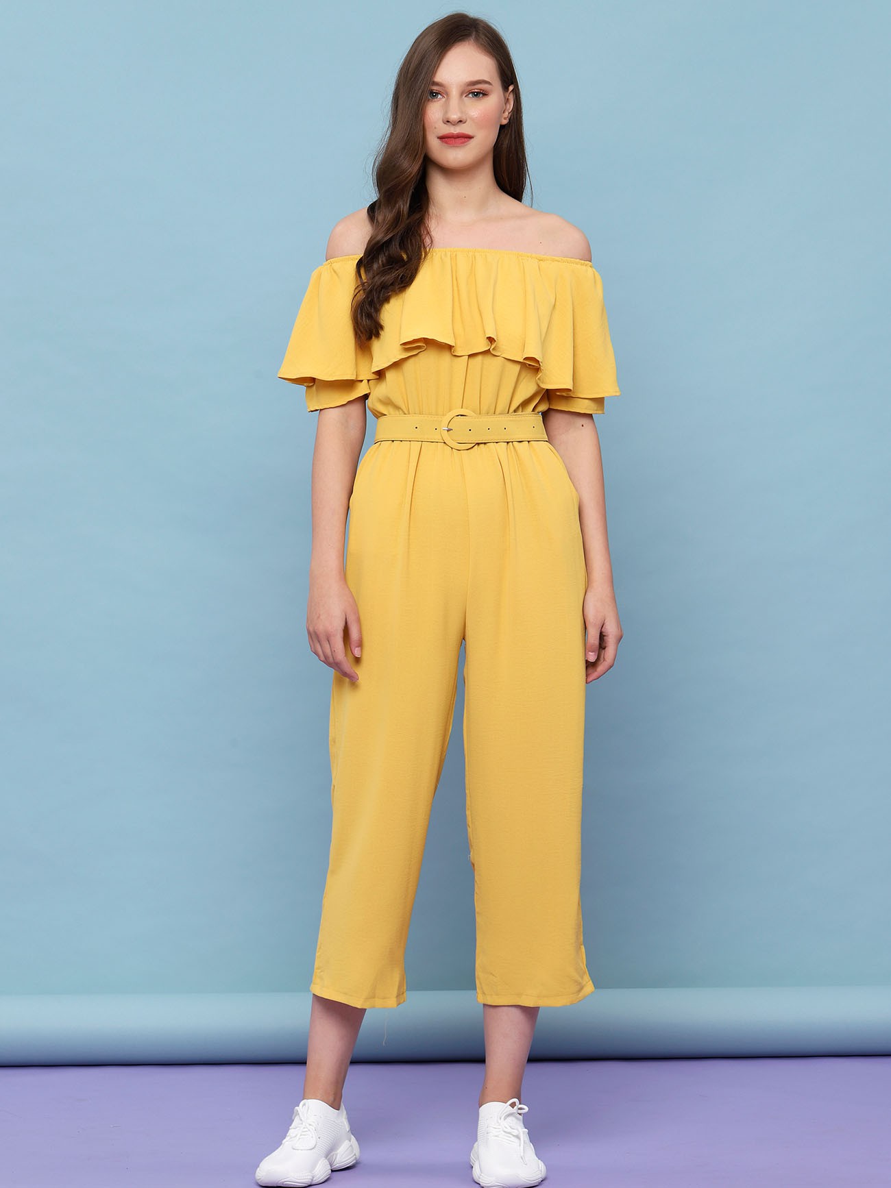 formal off shoulder jumpsuit