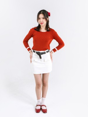 CNY Lace Outline Knit Top