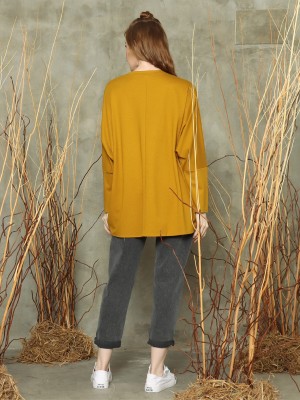 L/Slv front button oversized top