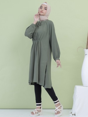 EID23 Oleha Midi Dress With Ribbon Belt