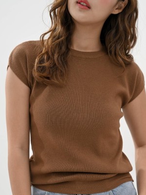 Knitted Crew Neck Top