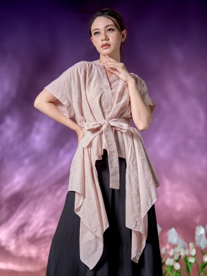 WW ELITE Amal Embroidery Top With Ribbon Belt