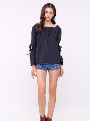 Bell Tied Sleeves Top