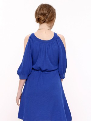 Boat Neck Knitted Dress