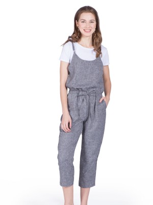 Drawstring Adjustable Straps Jumpsuits