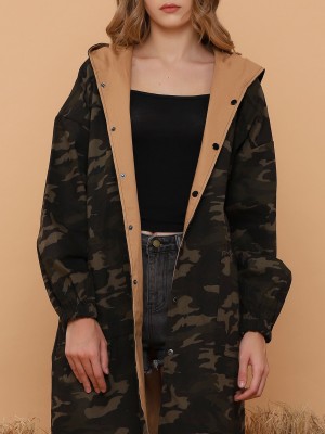 2 Way Wear Long Army Jacket