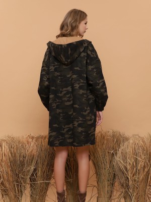 2 Way Wear Long Army Jacket