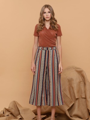 Aztec Printed Pants With Belt