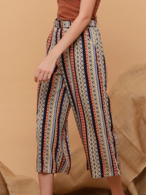 Aztec Printed Pants With Belt