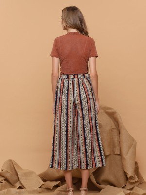 Aztec Printed Pants With Belt