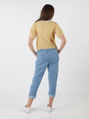 Back-Tied Gingham Top