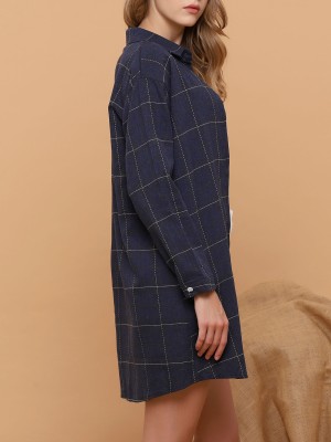 Checkered Lisle Shirt Dress