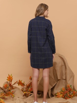 Checkered Lisle Shirt Dress