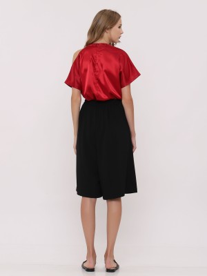 Satin High Neck Top