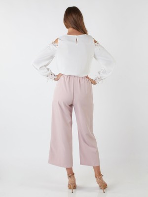 Crochet Cut-Off Long Sleeveless Top