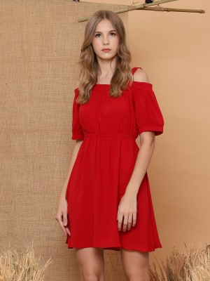 Off Shoulder Tied Mini Dress