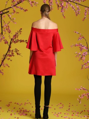 Off-Shoulder Ruffle Sleeves Top