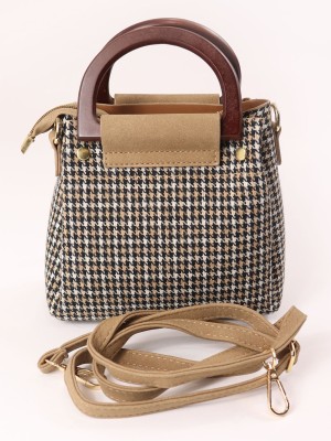 Tartan Mini Wooden Handbag