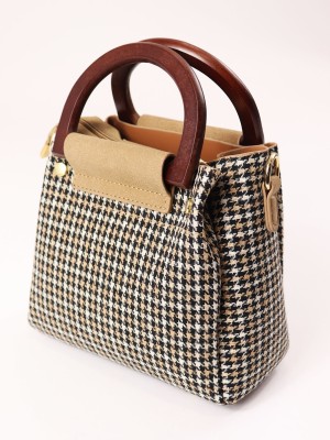 Tartan Mini Wooden Handbag