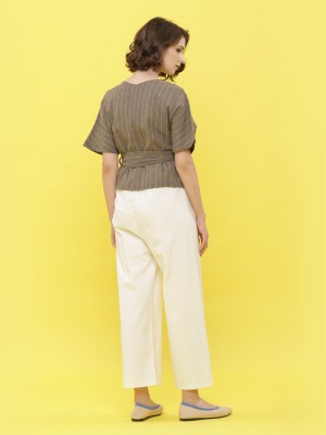 Waist Pull Straight Cut Oversized Pants