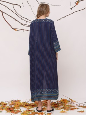 Maxi Printed Open Cardigan