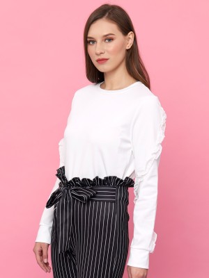 Youth Ruffles Semi Crop Tee