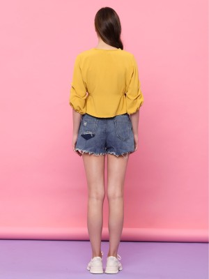 Pinched Crop Top