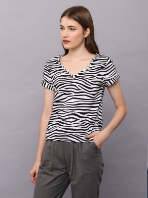 Zebra Stripes Print Tee