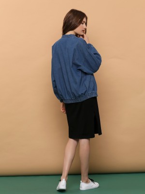 Oversize Denim Bomber