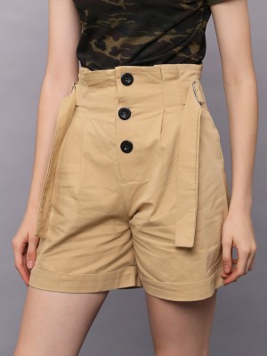 Button Up Short With Side Belt