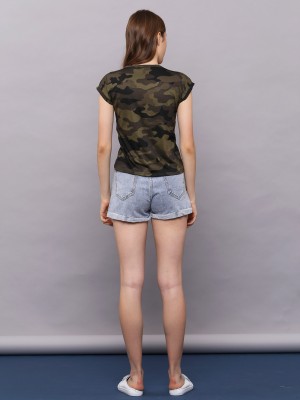 Best Buy Semi Crop Army Tee