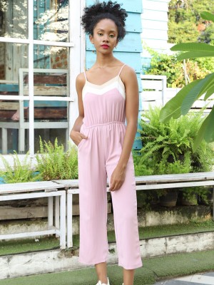 Neckline 3 Tone Layer Jumpsuit