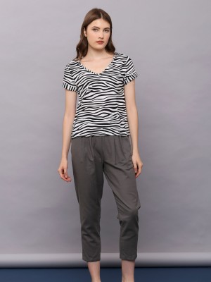 Elastic Waist Slim Pants