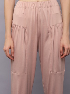 Elastic Waist Rect Thigh Pants