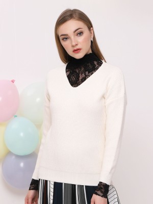 Inner Lace Layer Knitted Sweater