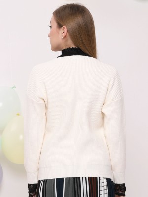 Inner Lace Layer Knitted Sweater