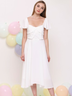 Anne Chiffon Flare Dress