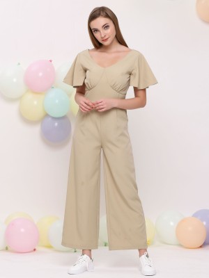 V Neck Flare Sleeves Jumpsuit