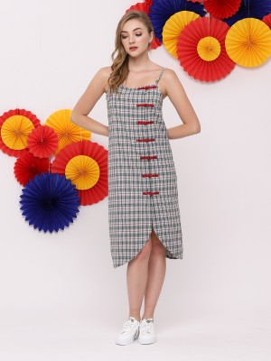 FC Checkered Oriental Mini Dress