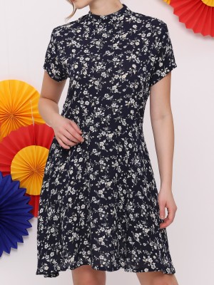 FC Flower Print Waist Fit Mini Dress