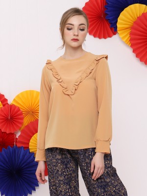 V Shape Ruffles Top