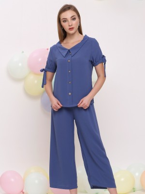 Sailor Collar Set Top And Pants