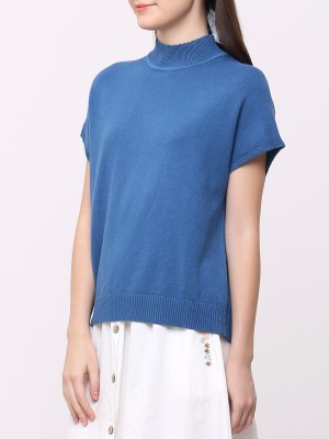 High neck knit top