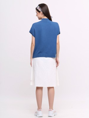 High neck knit top