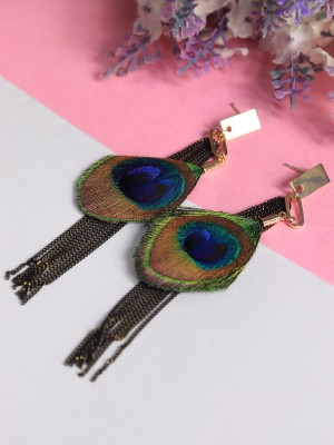 GGW Peacock Feather Tangled Earrings