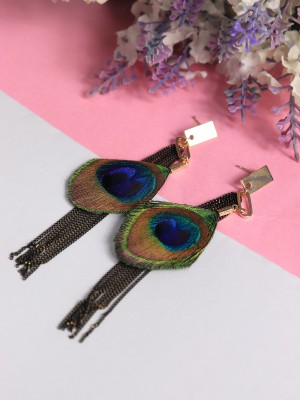 GGW Peacock Feather Tangled Earrings