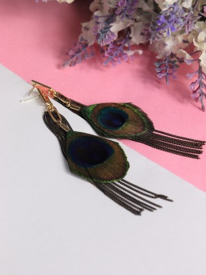 GGW Peacock Feather Tangled Earrings