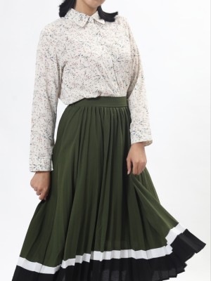 C-Bt Leb 3 Tones Pleated Skirt